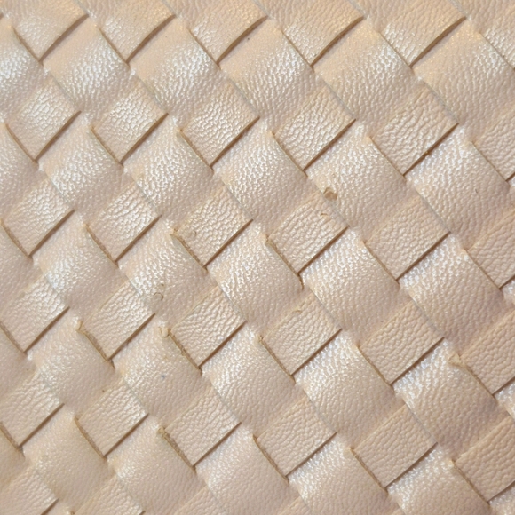 Woven Continental Zip Around Wallet Faux-Leather Light Pink By Expressions - Picture 5 of 9